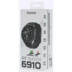 Hama Fit Watch 6910, športna ura, GPS, pulz, oksimeter, kalorije, vodoodporna, črna