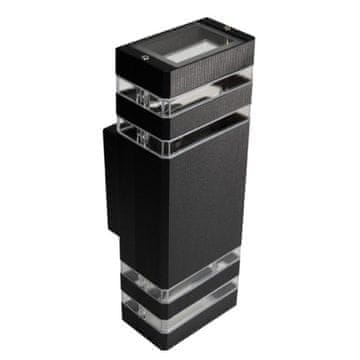 Stenska svetilka 2xGU10 za LED IP54 pravokotna