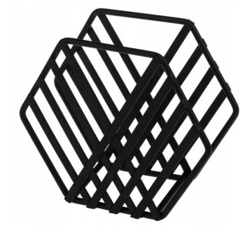 shumee Črno kovinsko držalo za prtičke Cusco 12,9x3,2 cm