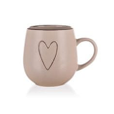Banquet Keramični vrč 500ml HEART bež