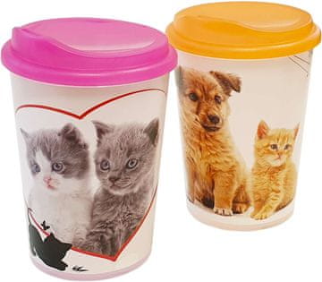 Kovovýroba Jeníkov PH skodelica 250ml s pokrovom, pitnik LITTLE LITTLE mešanica dekorjev