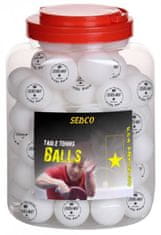 SEDCO Žogice za namizni tenis SEDCO za TRENING 1* CELL FREE 36pcs - škatla