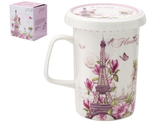 Bella Fiore Porcelanski vrč s sitom in pokrovom 340ml EIFFELOVKA