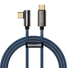 BASEUS Kabel USB-C z USB-C pod kotom Baseus Legend Series, PD, 100 W, 1 m (modri)