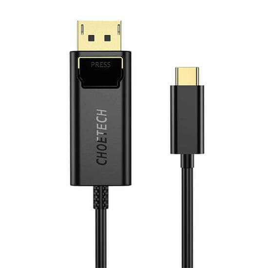 Choetech XCP-1801BK Kabel USB-C s priključkom Display Port, 1,8 m (črn) - Odprta embalaža