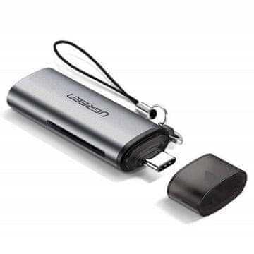 Ugreen USB-C 3.1 2-v-1 čitalnik kartic microSD + SD (siv)