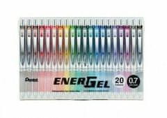 Pentel EnerGel BL77 gelsko pero - 20 barv 0,7 mm / komplet