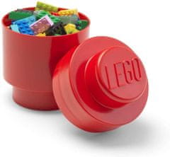 LEGO Okrogla škatla za shranjevanje - rdeča