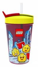 LEGO ICONIC Dekliška skodelica s slamico - rumena/rdeča