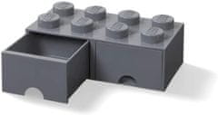 LEGO Škatla za shranjevanje z 8 predali - temno siva