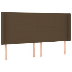 Vidaxl Box spring postelja z vzmetnico temno rjav 200x200 cm blago