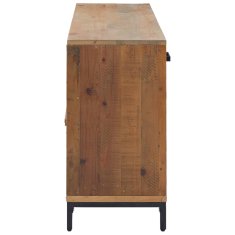 Vidaxl Komoda rjava 110x35x70 cm trdna borovina