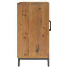 Vidaxl Komoda rjava 75x35x70 cm trdna borovina