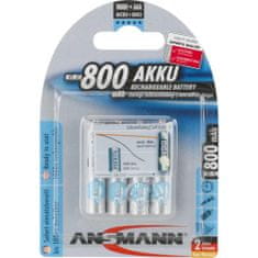 Ansmann MaxE HR03 AAA NiMh baterija, 800 mAh, 4 kosi
