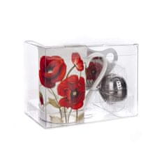 Banquet Keramični čajni set RED POPPY, 3 kosi, OK, set 4