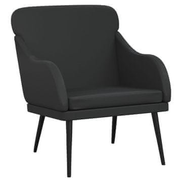 Vidaxl Naslanjač črn 63x76x80 cm umetno usnje