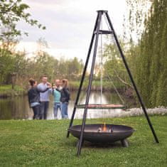 Vidaxl Trinožno stojalo za žar črne barve 172 cm BBQ TRIPOD