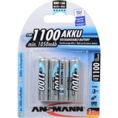 Ansmann LR03 NiMH polnilna baterija, AAA, 4 kosi