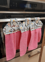 LUŠTNO Brisača za roke Hello Kitty - Roza, ročno delo, unikatno darilo
