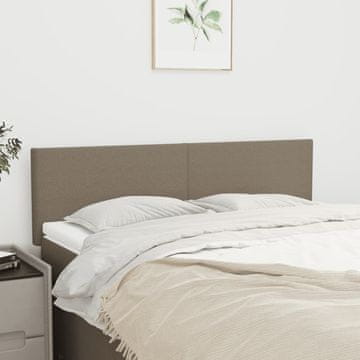 Vidaxl vidaXL Vzglavja za posteljo, 2 kosa, taupe, 72x5x78/88 cm, blago