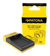 PATONA Slim micro-USB polnilec baterije za Canon LP-E8