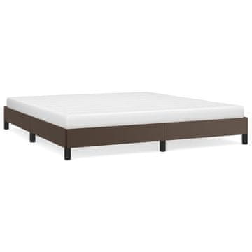 Vidaxl Posteljni okvir rjav 180x200 cm umetno usnje