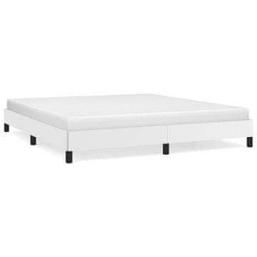 Vidaxl Posteljni okvir bel 160x200 cm umetno usnje