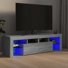 Vidaxl TV omarica z LED lučkami siva sonoma 140x36,5x40 cm