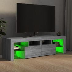 Vidaxl TV omarica z LED lučkami siva sonoma 140x36,5x40 cm