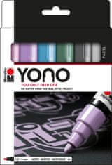 Marabu YONO Komplet akrilnih markerjev - pastelne barve 6x 1,5-3 mm