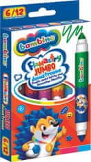 WOWO Bambino Jumbo markerji - Bambino dvostranski Jumbo markerji - 6 kosov/12 barv