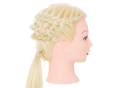 WOWO Blonde Training Head for Hairdressers - Trening glava za frizerje z naravnimi blond lasmi