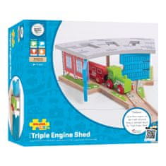 Bigjigs Rail Trojno depo z vrati