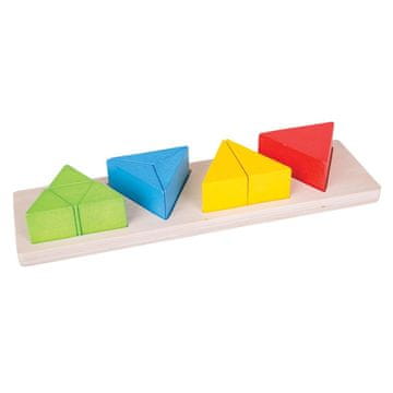 Bigjigs Toys Vstavljanje sestavljanke frakcije trikotniki
