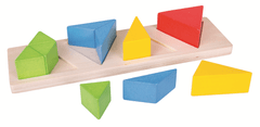 Bigjigs Toys Vstavljanje sestavljanke frakcije trikotniki