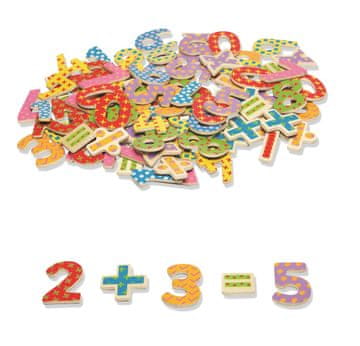 Tidlo Lesene magnetne številke 100 kosov