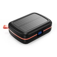 Choetech Vodoodporne brezžične slušalke TWS s solarnim polnilnikom in 2500mAh powerbankom črne barve
