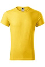 Malfini Moška majica z zavihanimi rokavi, rumeni marmor, XL