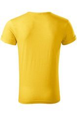 Malfini Moška majica z zavihanimi rokavi, rumeni marmor, XL