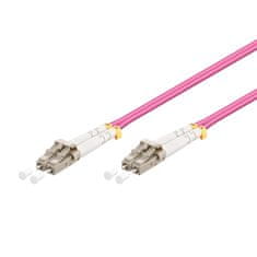 Goobay FTTH OM4 LAN LC-UPC optični kabel, 2 m, roza (95935)