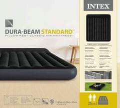 Intex Standard King napihljiva postelja z dvignjenim naslonom za glavo