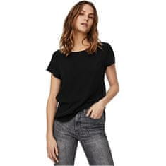 Vero Moda Ženska majica VMBECCA Regular Fit 10248152 Black (Velikost S)