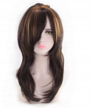 Korbi Peruka Rjava s Prameni 60cm za Kostume