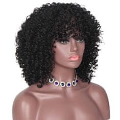 Korbi Kratka Črna Afro Lasulja s 20cm W15