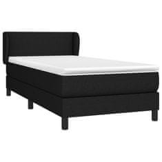 Vidaxl Box spring postelja z vzmetnico črna 80x200 cm blago