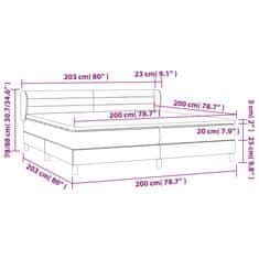 Vidaxl Box spring postelja z vzmetnico modra 200x200 cm blago