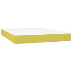 Vidaxl Vzmetnica z žepkasto vzmetjo zelen 140x200x20 cm blago
