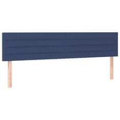 Vidaxl Posteljno vzglavje 2 kosa modro 100x5x78/88 cm blago