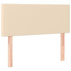 Vidaxl Box spring postelja z vzmetnico krem 100x200 cm blago