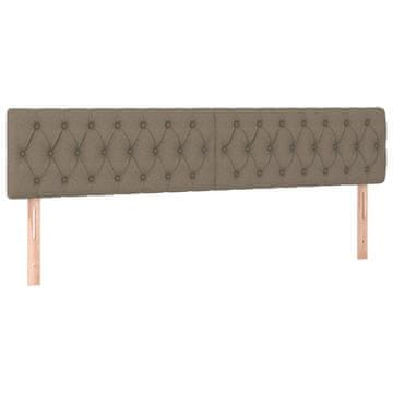 Vidaxl Posteljno vzglavje taupe 200x7x78/88 cm blago